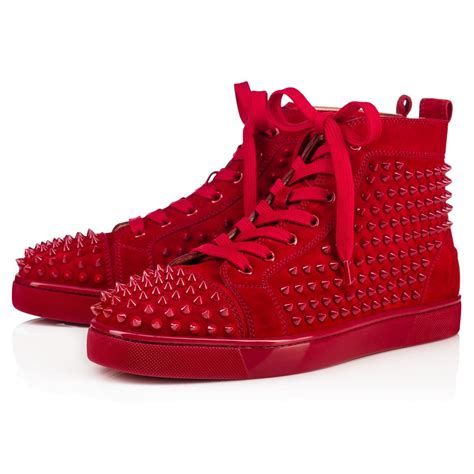 Discover Louis Vuitton LV Skate Sneaker Inspired by a design seen on the runway, this iteration of the LV Skate sneaker combines technical mesh and nubuck leather with dozens of tiny studs. . Red bottom shoes for mens louis vuitton